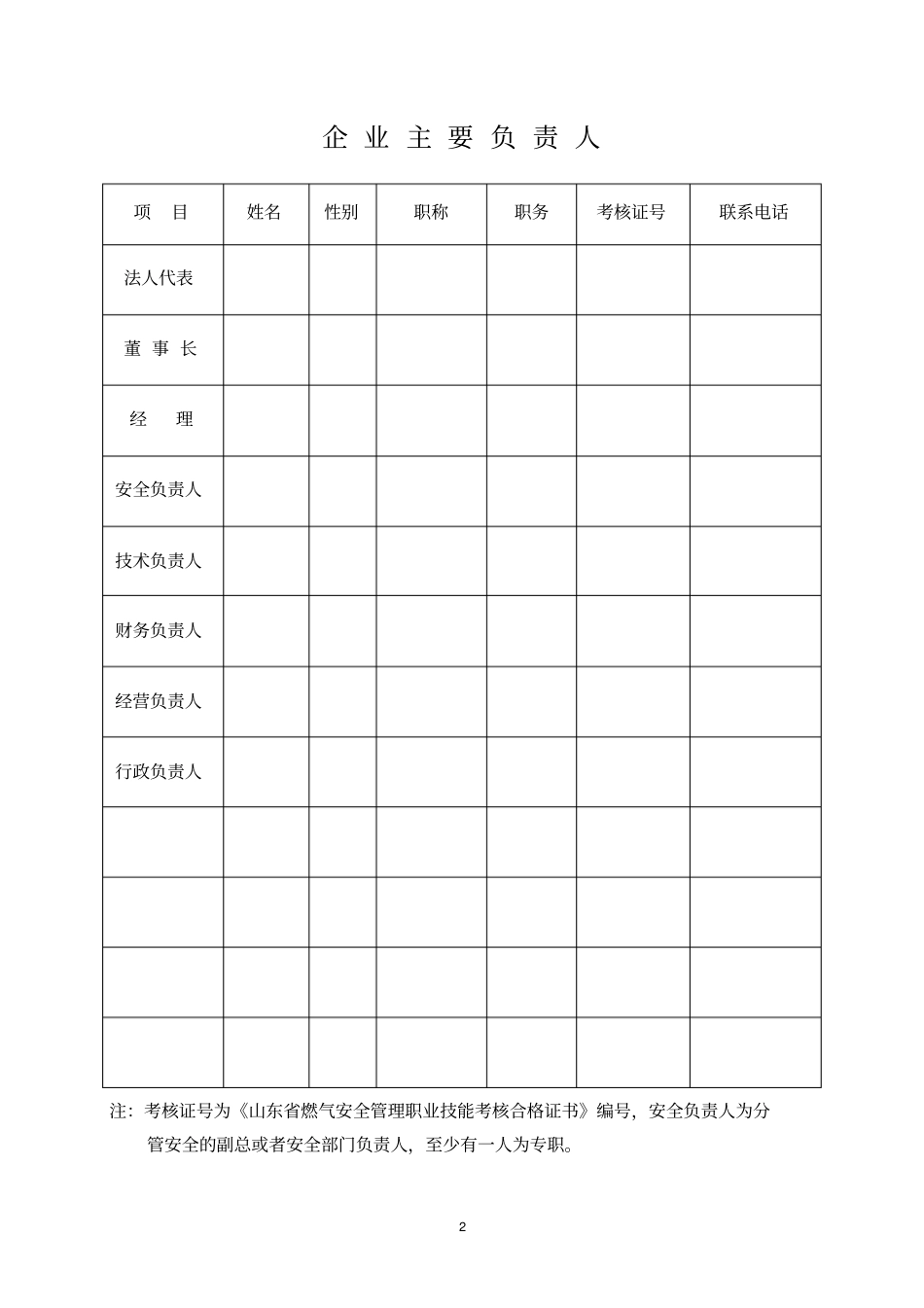 燃气经营许可证年检就位申请表_第3页