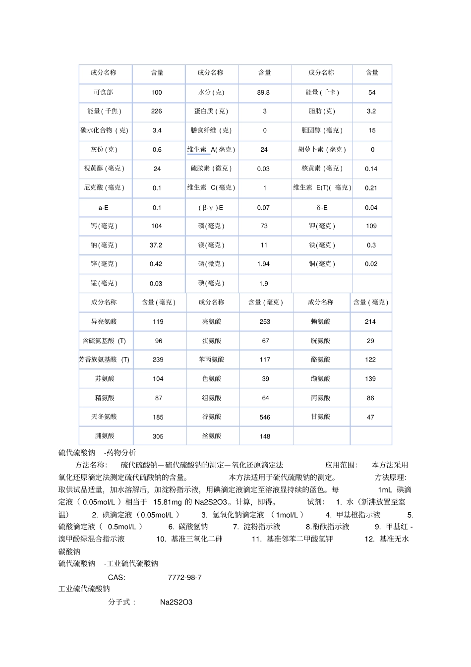 牛奶营养成份表_第3页