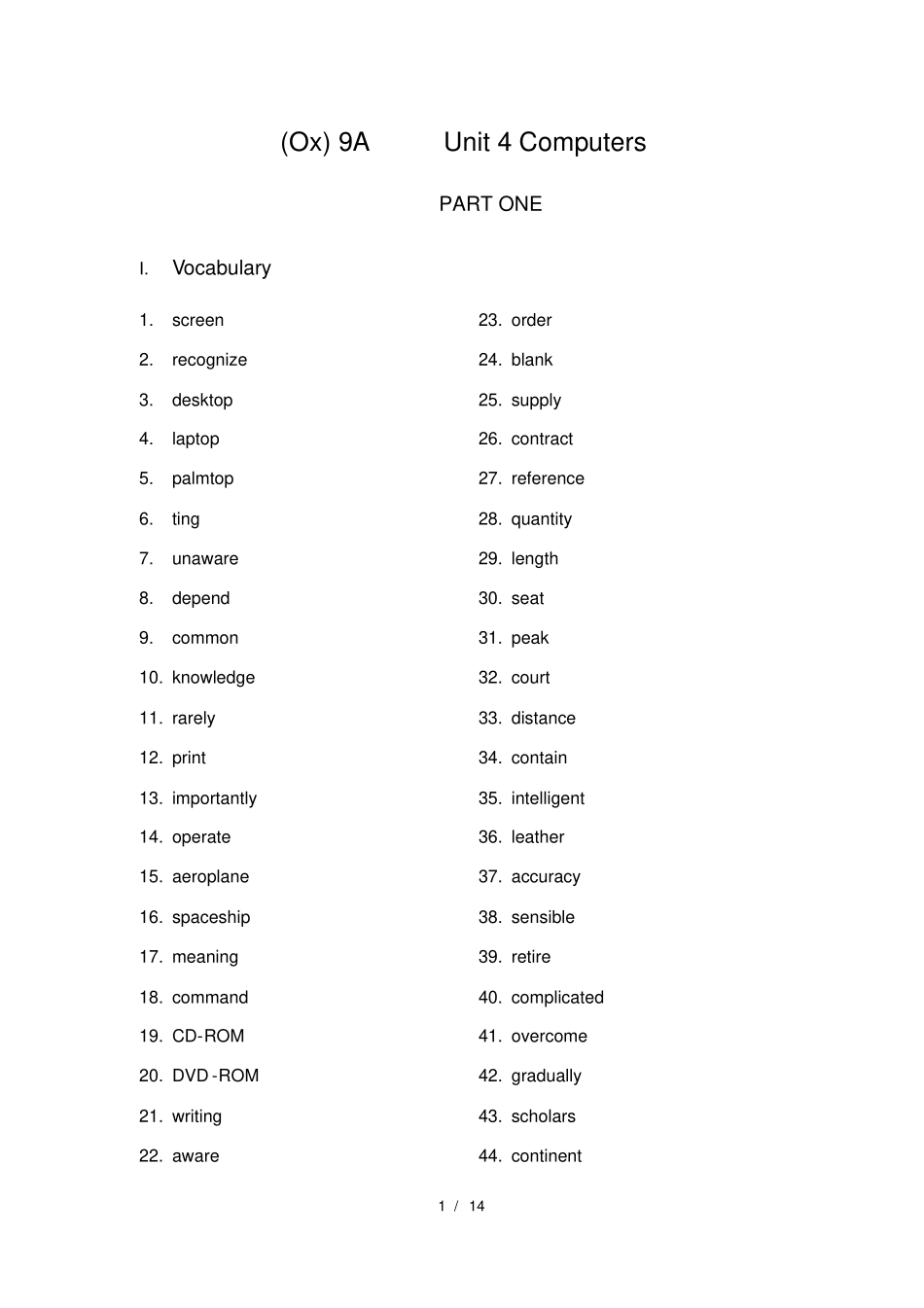 牛津上海版初三九年级上英语Unit4知识点及练习_第1页