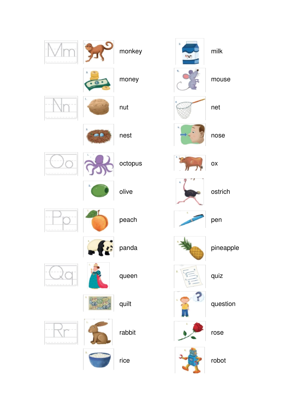 牛津少儿英语Phonics1单词表_第3页