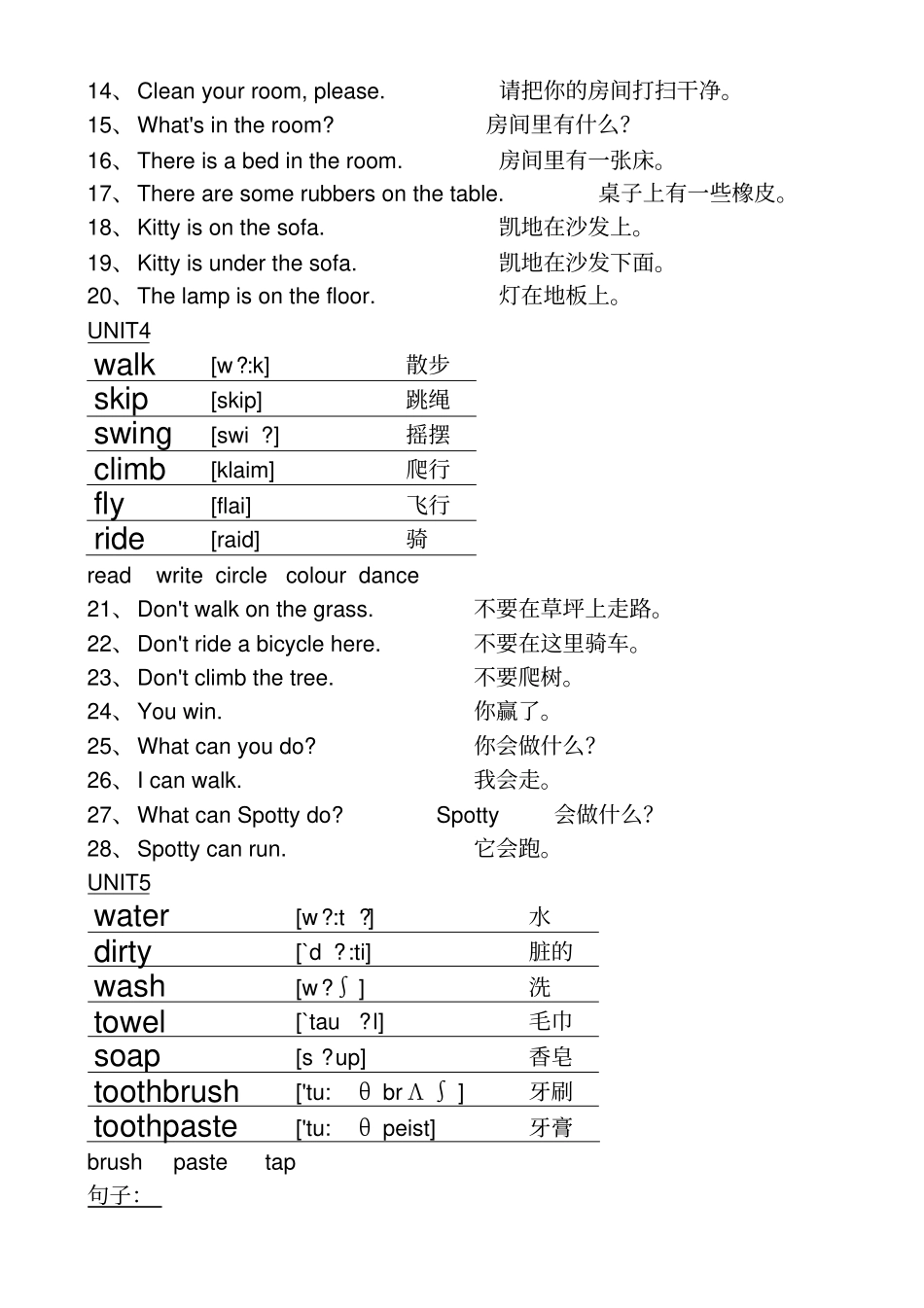 牛津英语上海版2年级复习表分析_第3页
