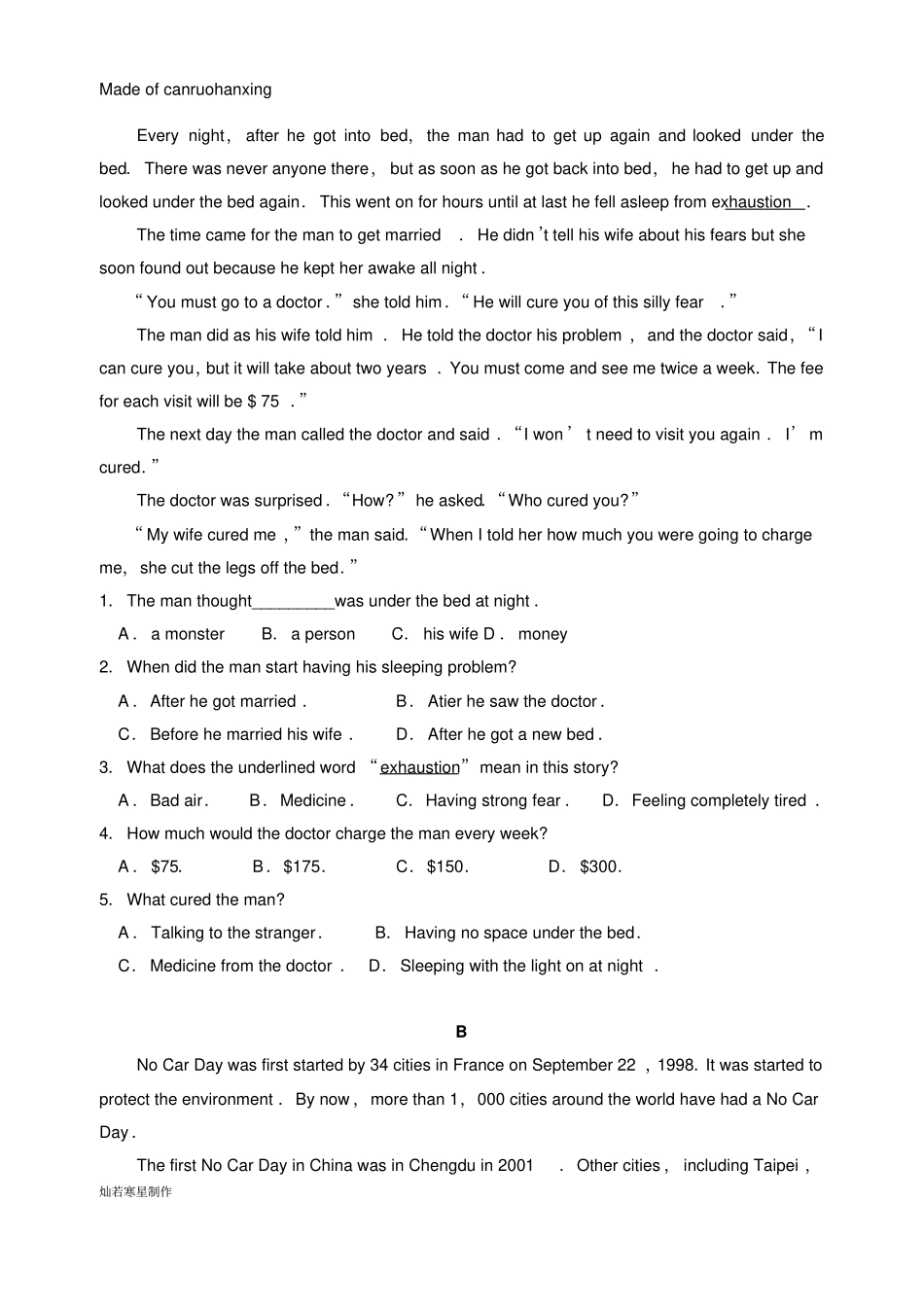 牛津译林版英语九上9AUnit2Colour提高测试卷_第3页