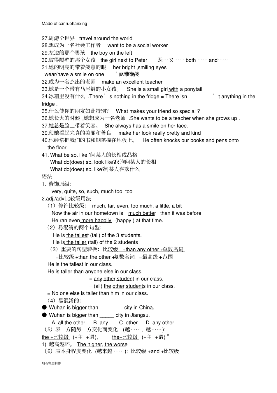牛津译林版英语八上期末复习——Unit1_第2页