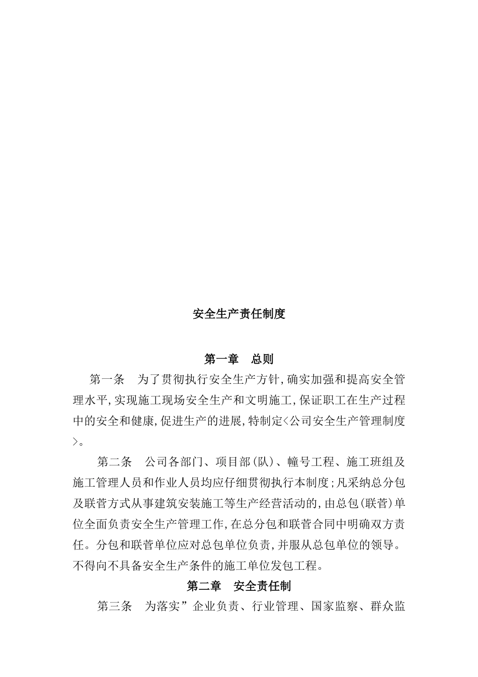 公司安全生产责任管理规章制度_第2页