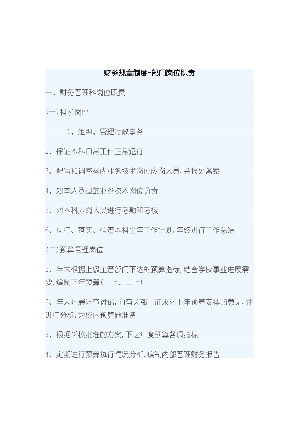 公司财务部门岗位职责_第2页