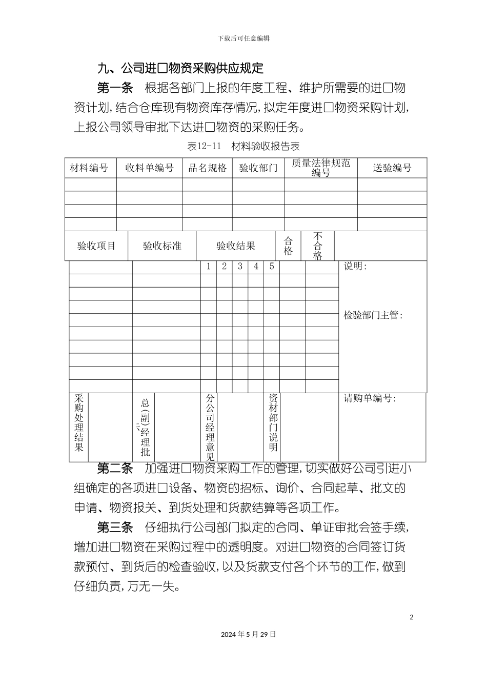 公司进口物资采购供应制度_第2页