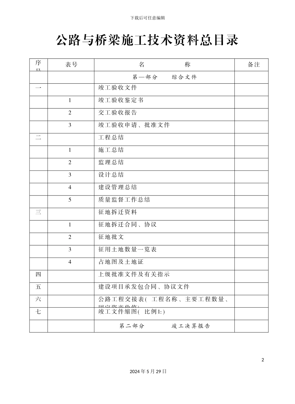 公路与桥梁施工技术资料_第2页