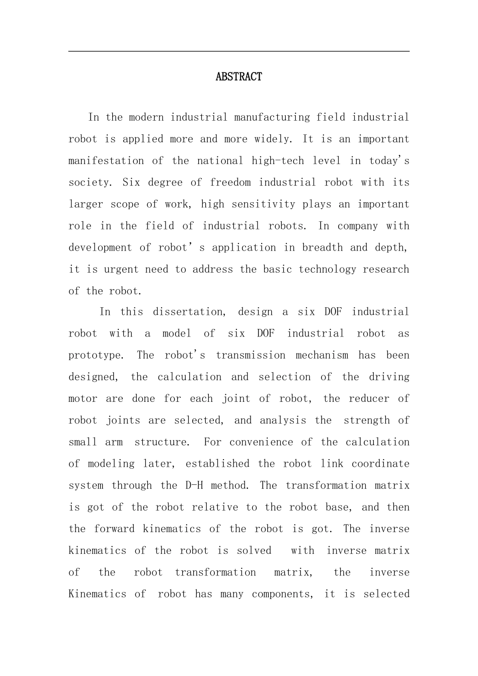 六自由度机器人本体设计及轨迹规划与虚拟仿真样本_第2页