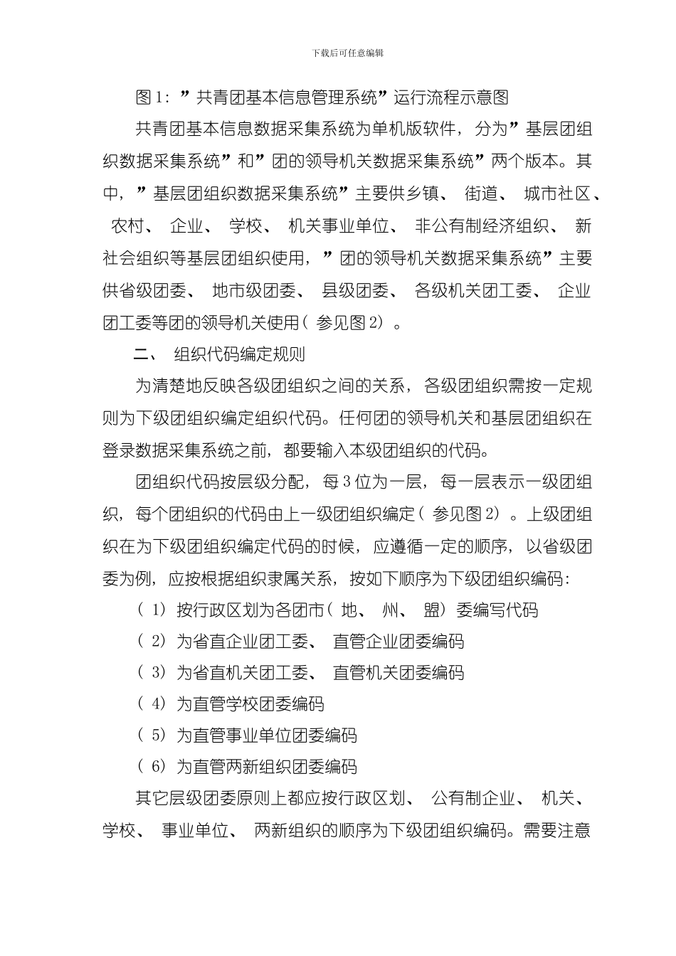 共青团基本信息管理系统运行流程组织代码编定规则说明杜东恩模板_第2页