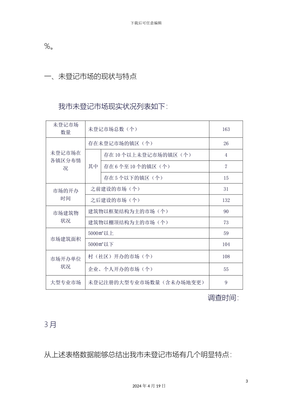 关于我市未登记市场的调查报告_第3页