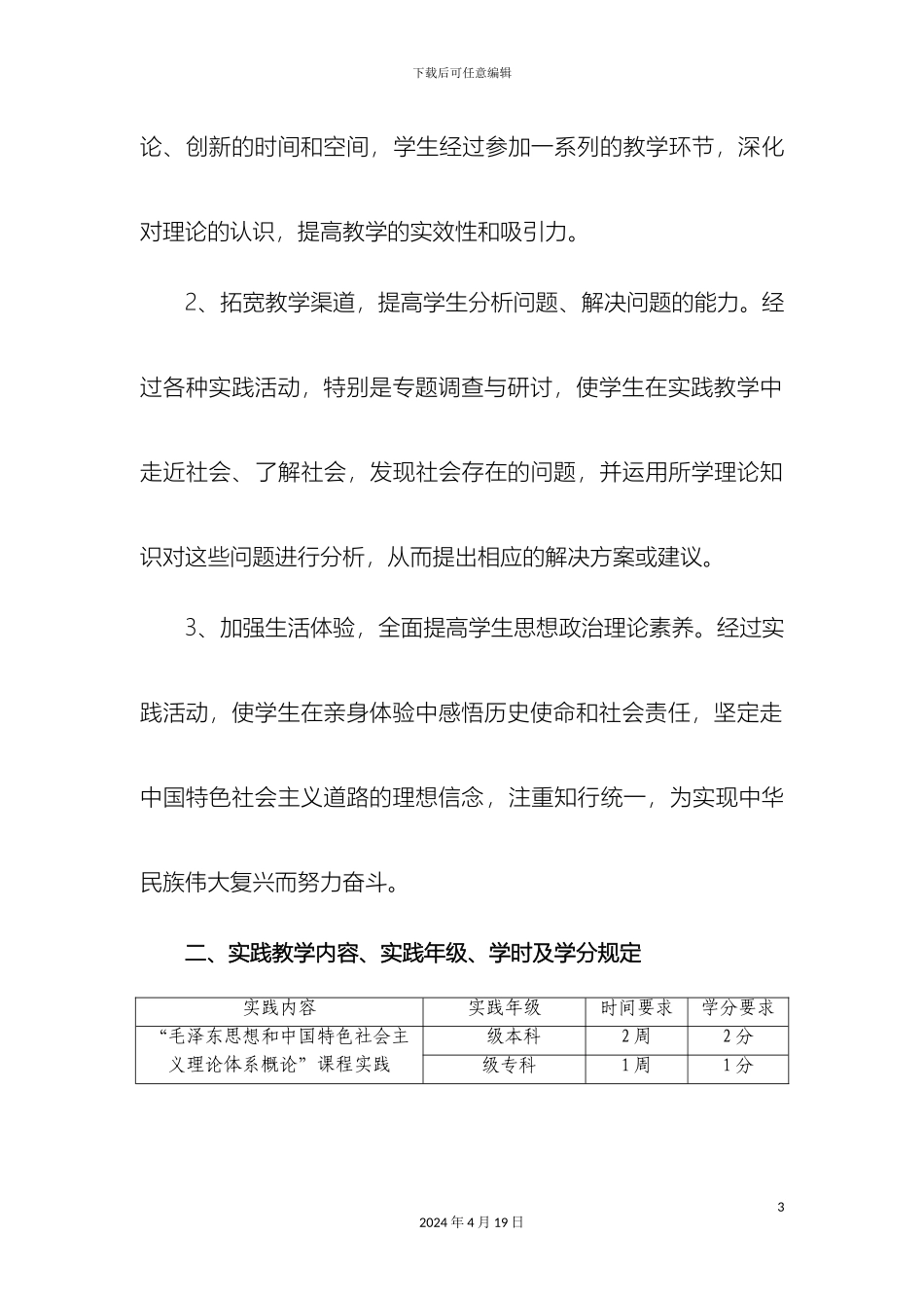 关于毛泽东思想和中国特色社会主义理论体系概论课开展实践的报告_第3页