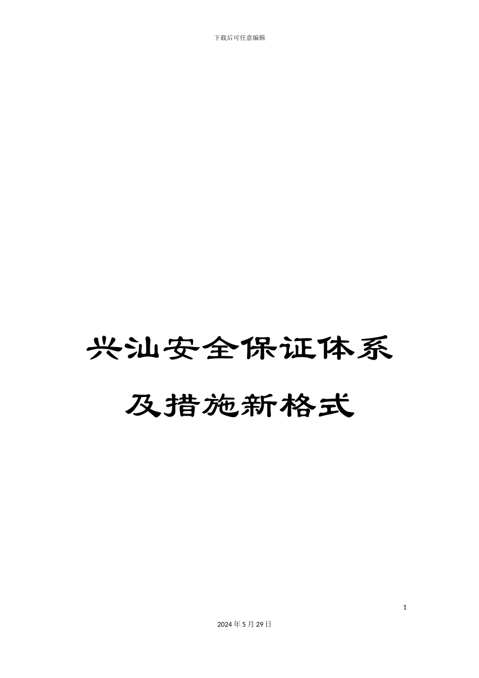 兴汕安全保证体系及措施新格式_第1页