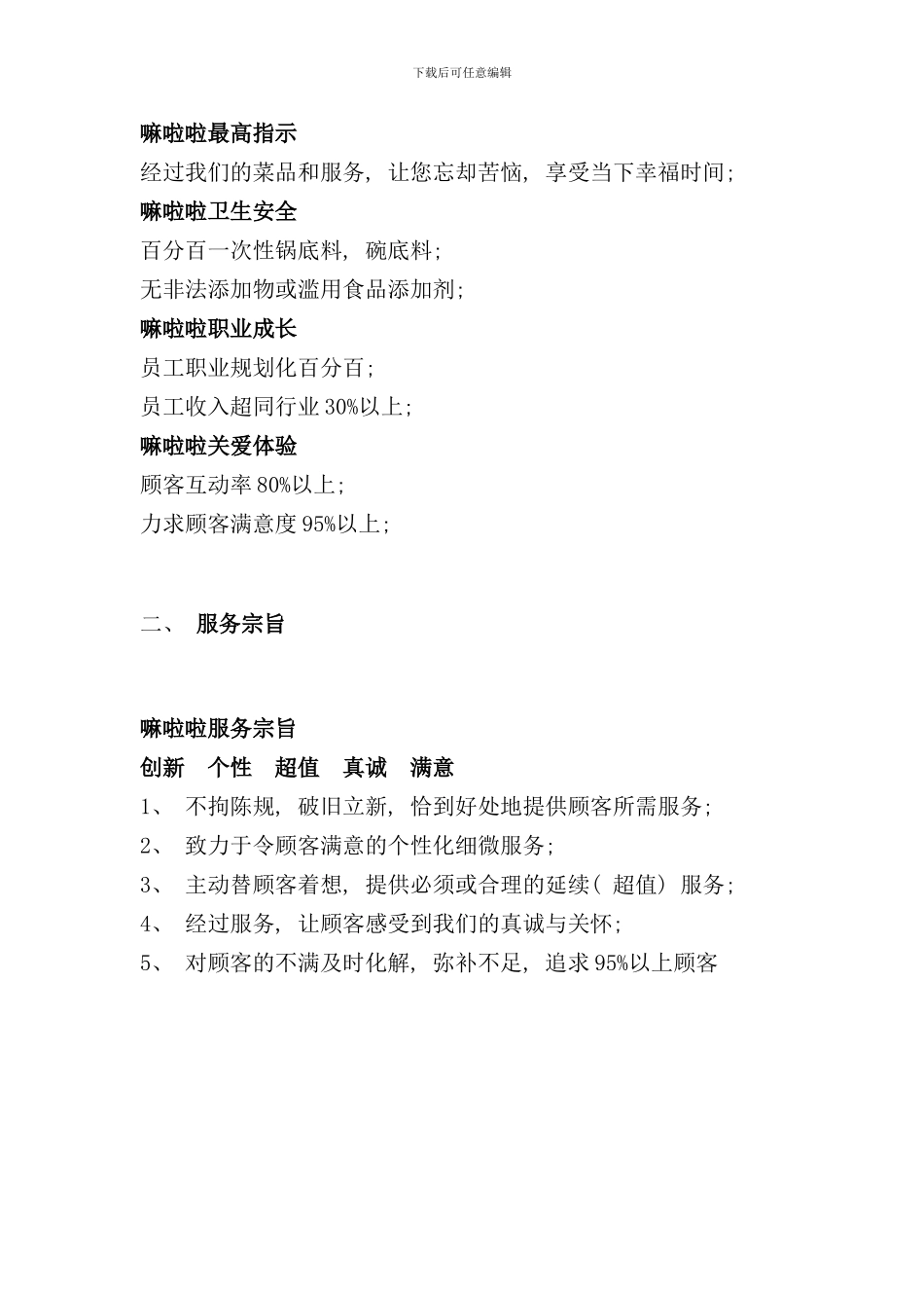 冒菜店面管理制度样本_第2页