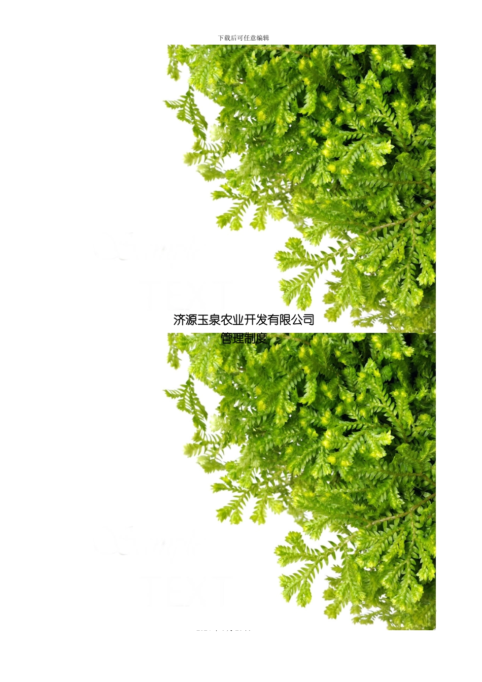 农业开发有限公司管理制度模板_第2页