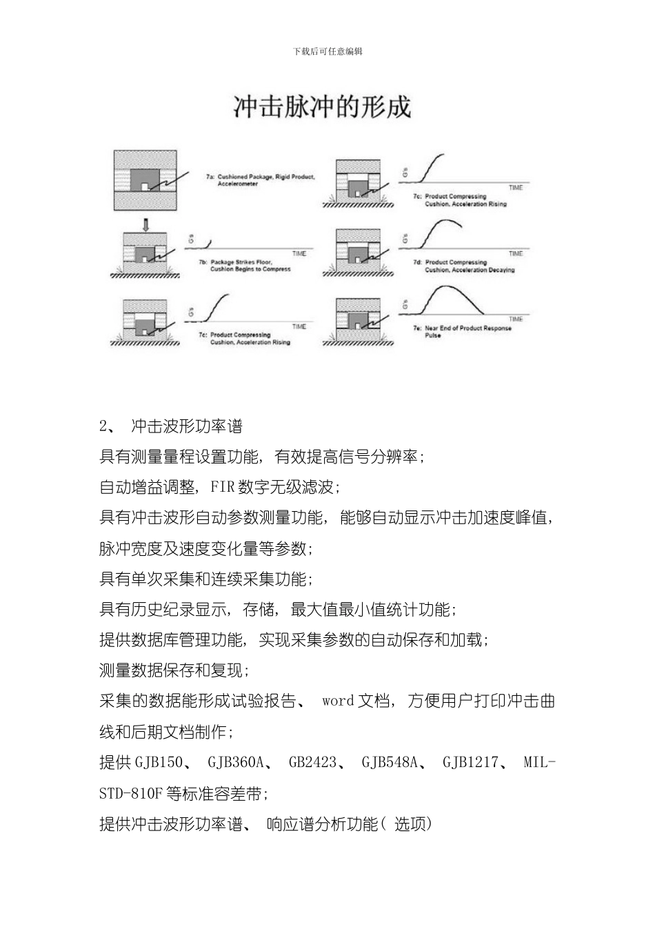 冲击试验台性能指标及技术原理模板_第2页