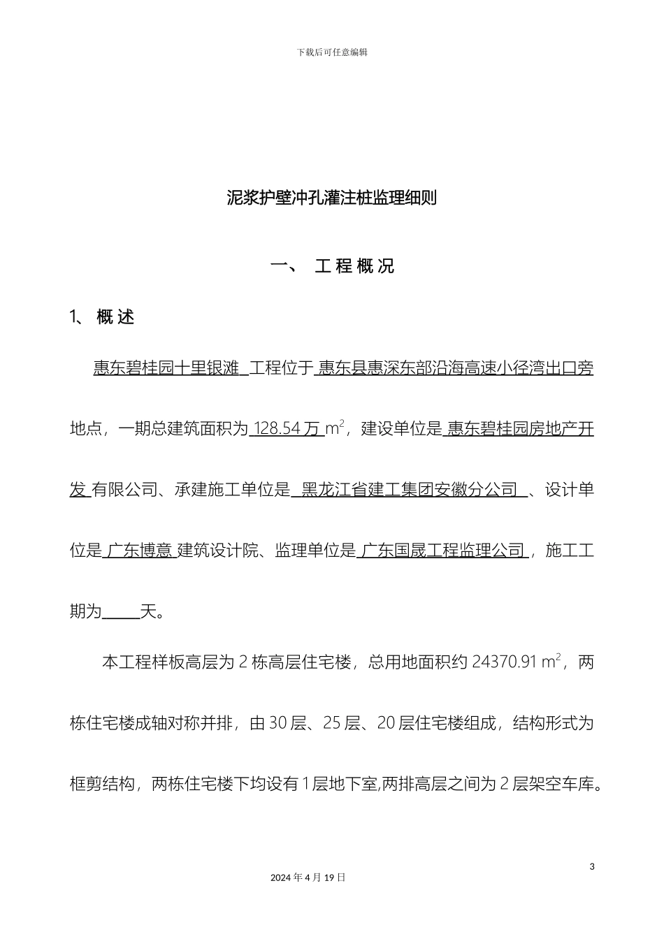 冲孔灌注桩监理细则_第3页