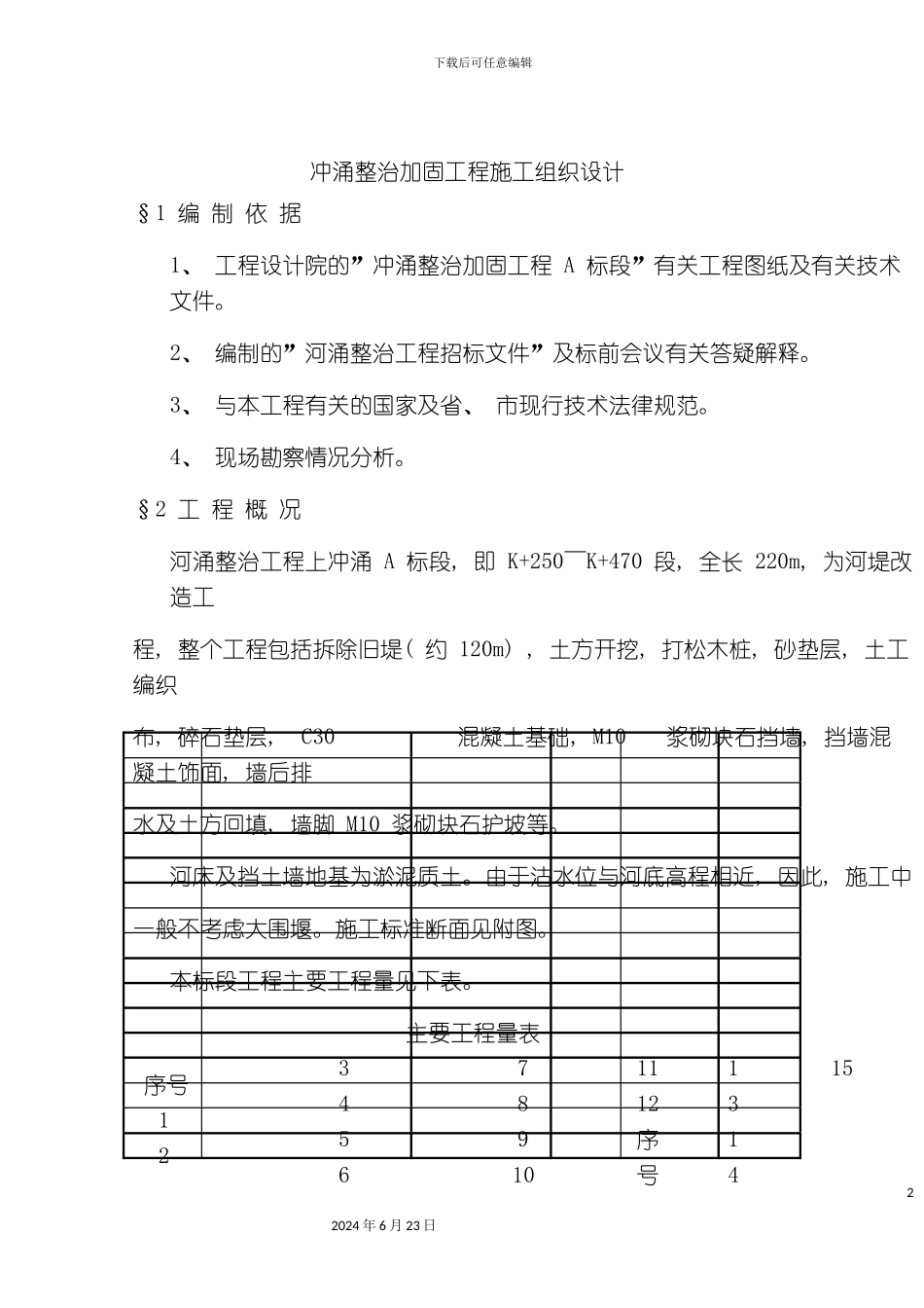 冲涌整治加固工程施工组织方案_第2页