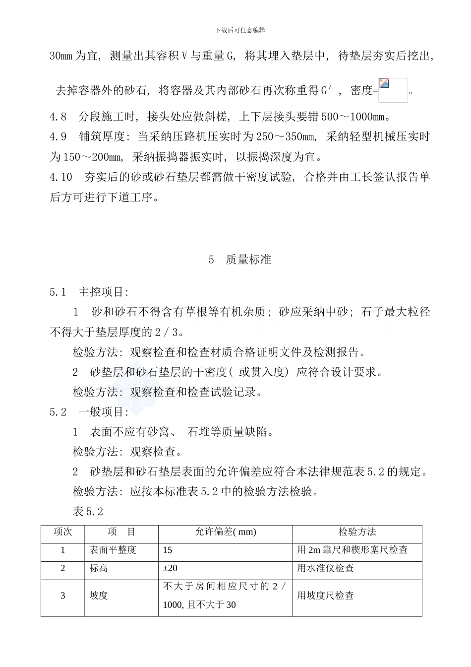 砂垫层和砂石垫层施工工艺secret样本_第3页