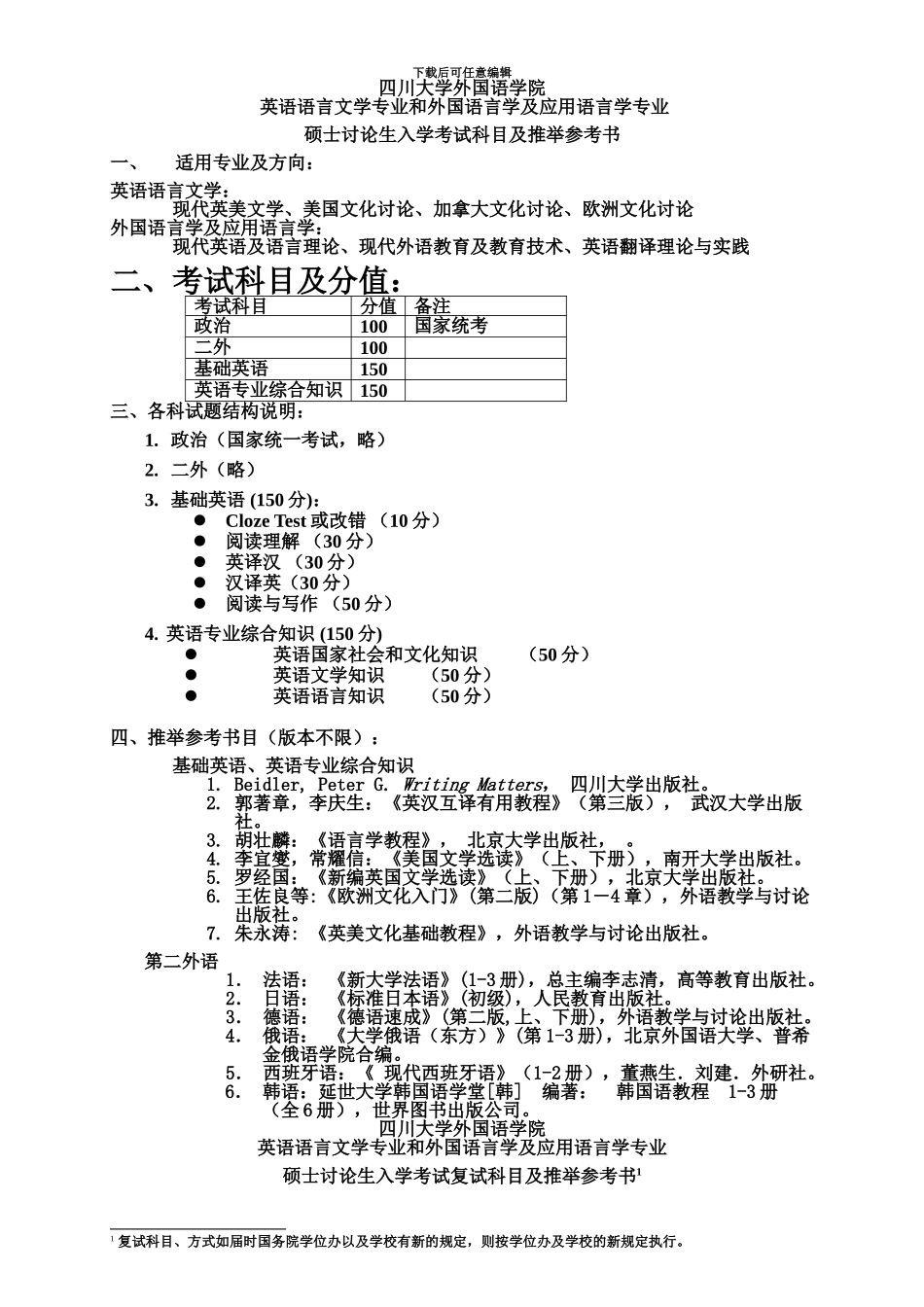 硕士研究生入学考试科目及推荐参考书_第2页