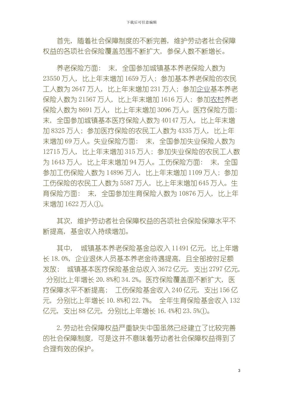 社会保障制度的完善与劳动者权益保护模板_第3页