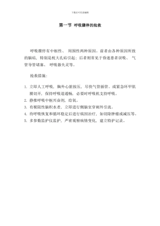 神经外科应急预案样本