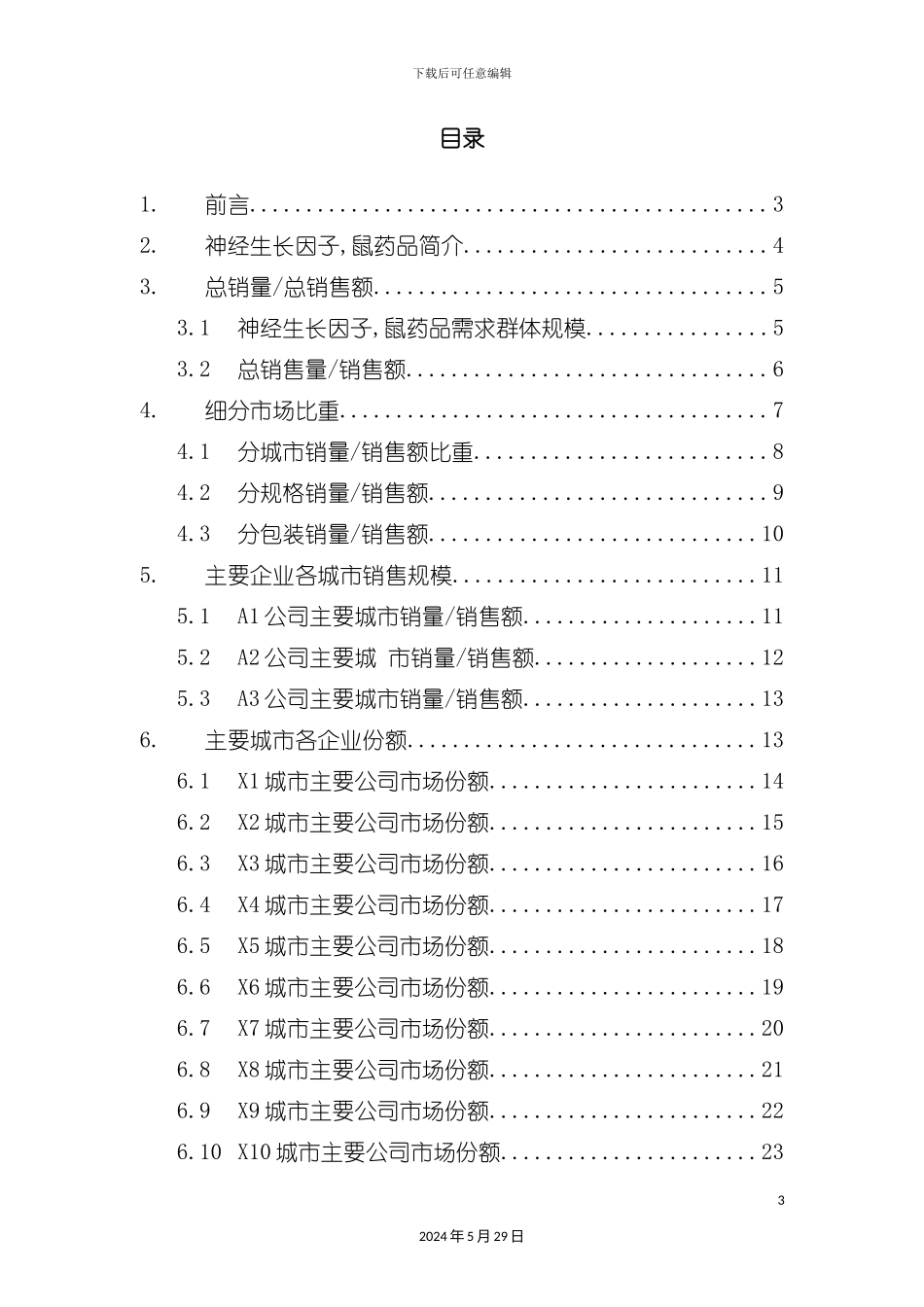神经生长因子鼠药品销售数据市场调研报告_第3页