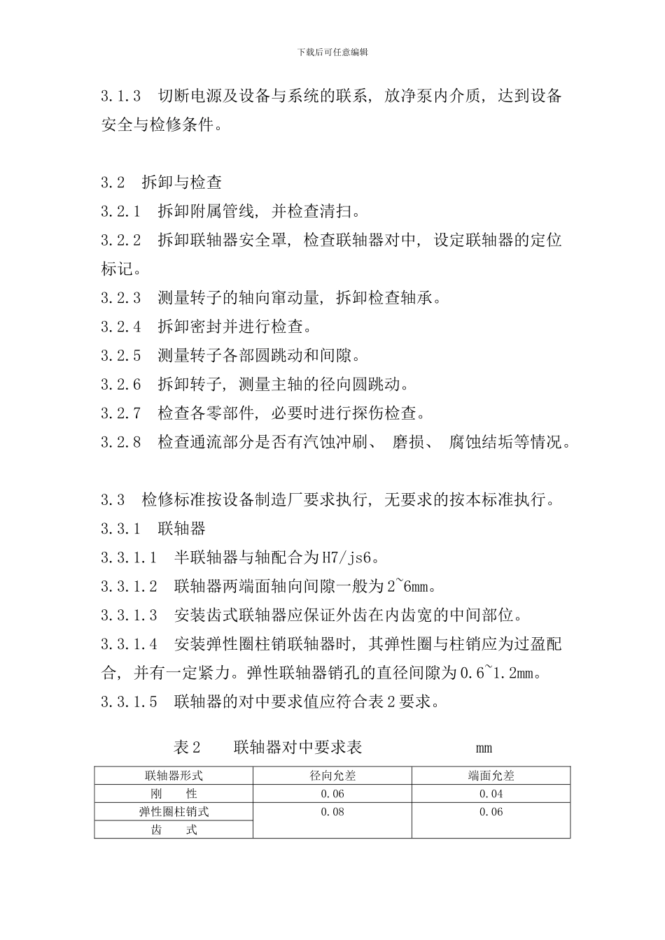 离心泵维护检修规程样本_第3页