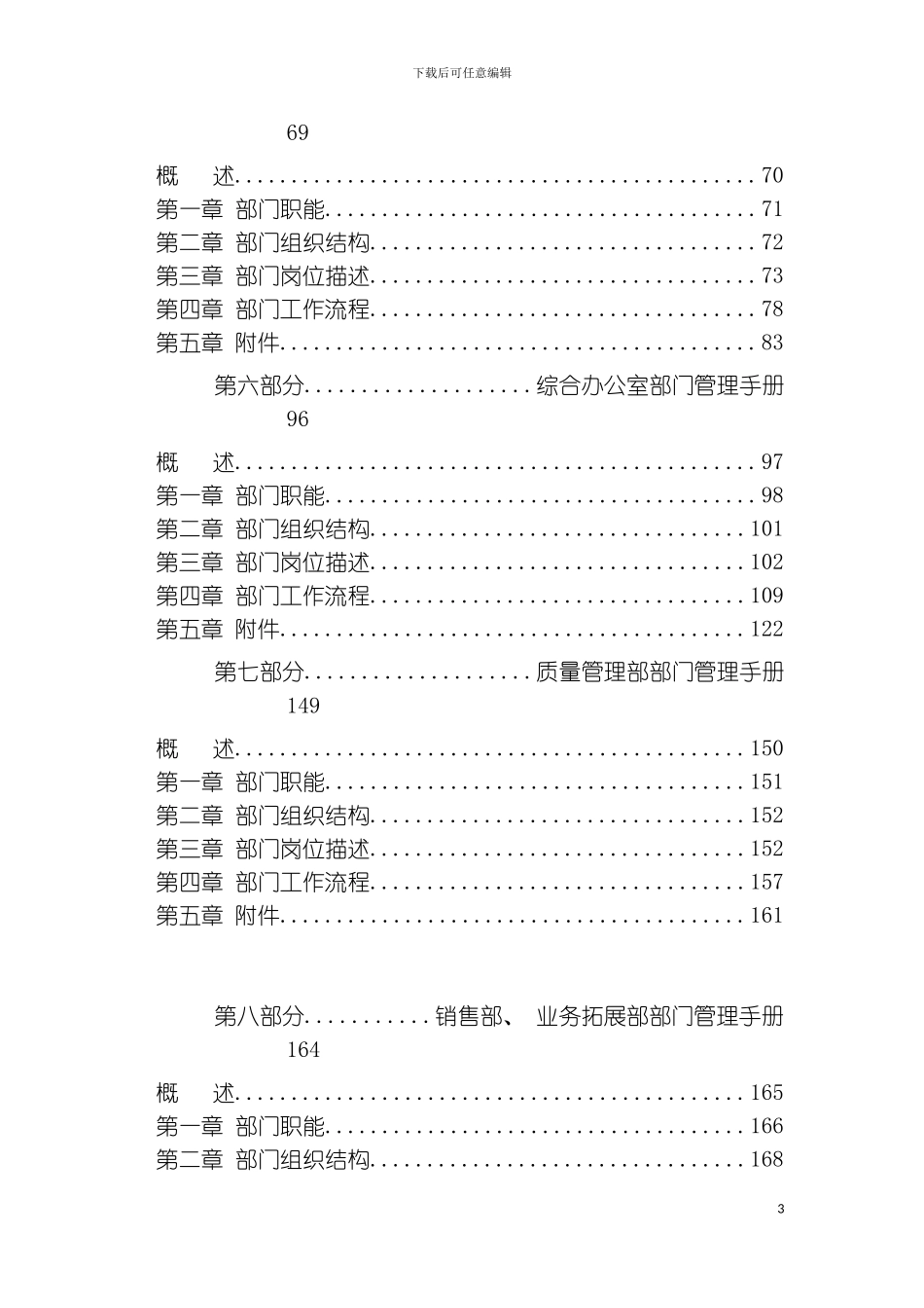 科技有限公司部门管理手册模板_第3页