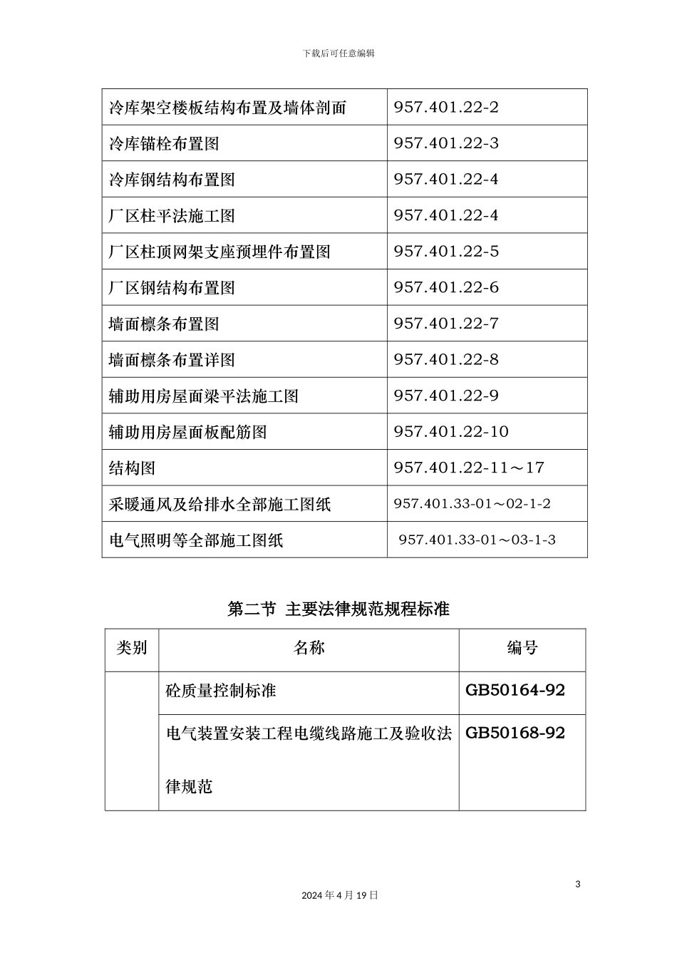 综合加工车间及包装材料库施工组织设计方案_第3页