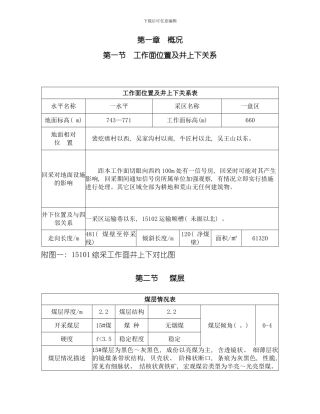 综采工作面作业规程样本模板