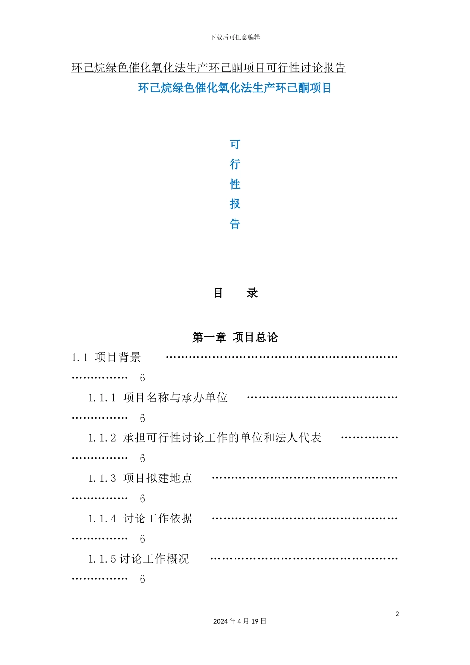 绿色催化氧化法生产环己酮项目可行性研究报告_第2页
