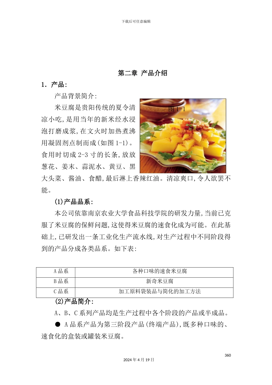 绿风食品创业计划书_第3页
