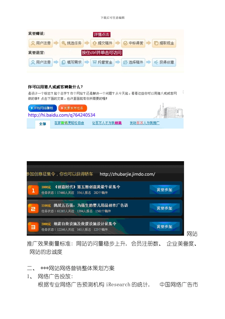 网站推广方案模板_第2页