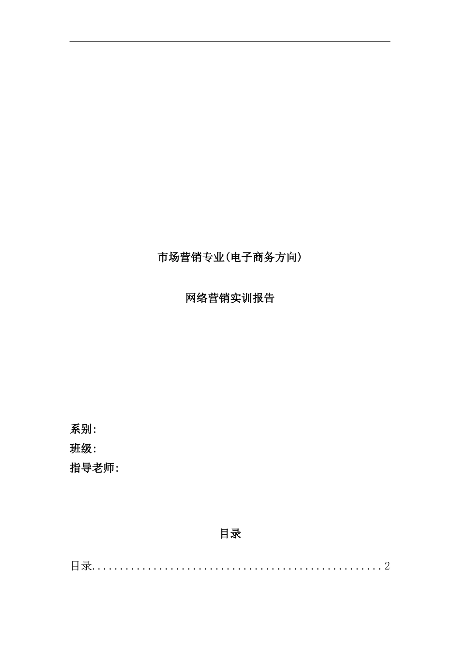 网络营销实训报告书_第2页