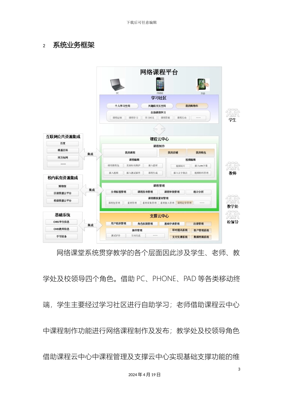网络课堂系统建设方案_第3页