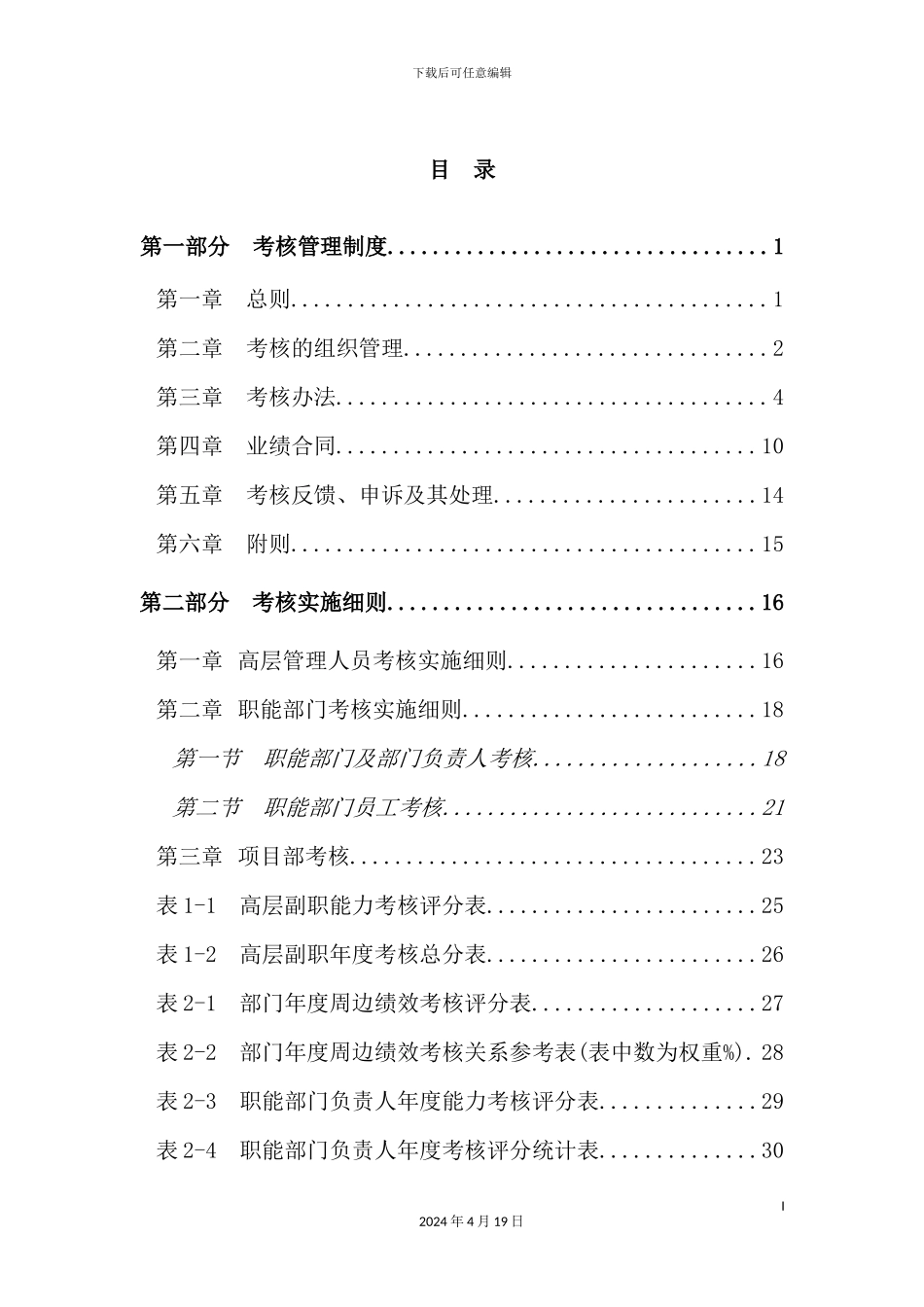 置业有限公司考核管理制度_第3页