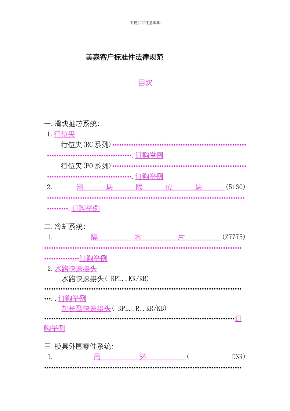 美嘉客户标准件规范模板_第1页