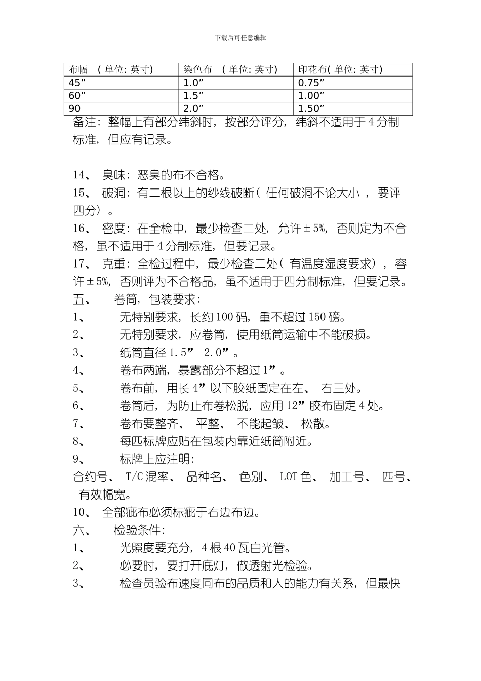 美国四分制评分标准模板_第3页