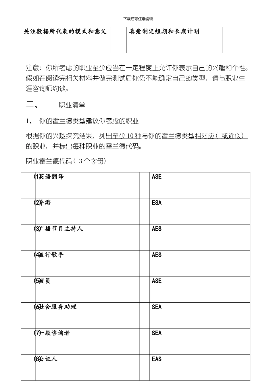 职业规划模板_第2页