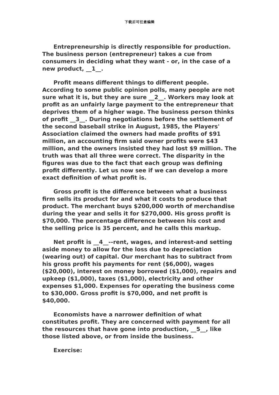 职称英语考试理工类A级补全短文练习题_第2页