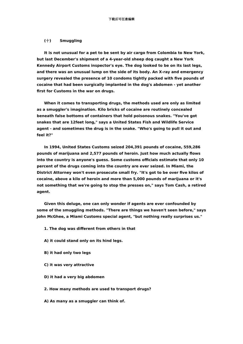 职称英语考试综合类阅读经典习题四_第2页