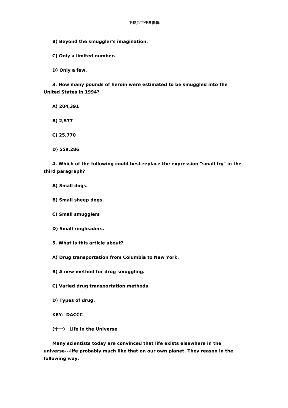 职称英语考试综合类阅读经典习题四_第3页