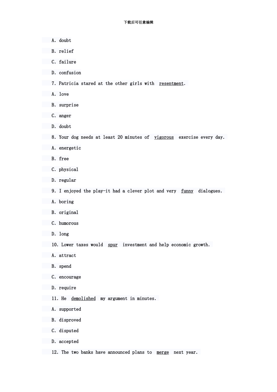 职称英语考试试题_第3页