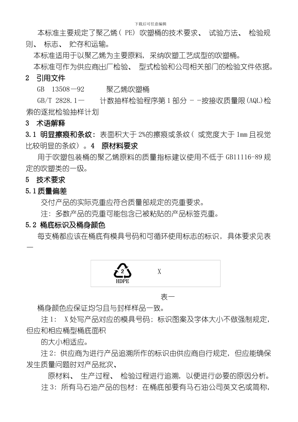 聚乙烯吹塑桶质量标准final老版模板_第2页