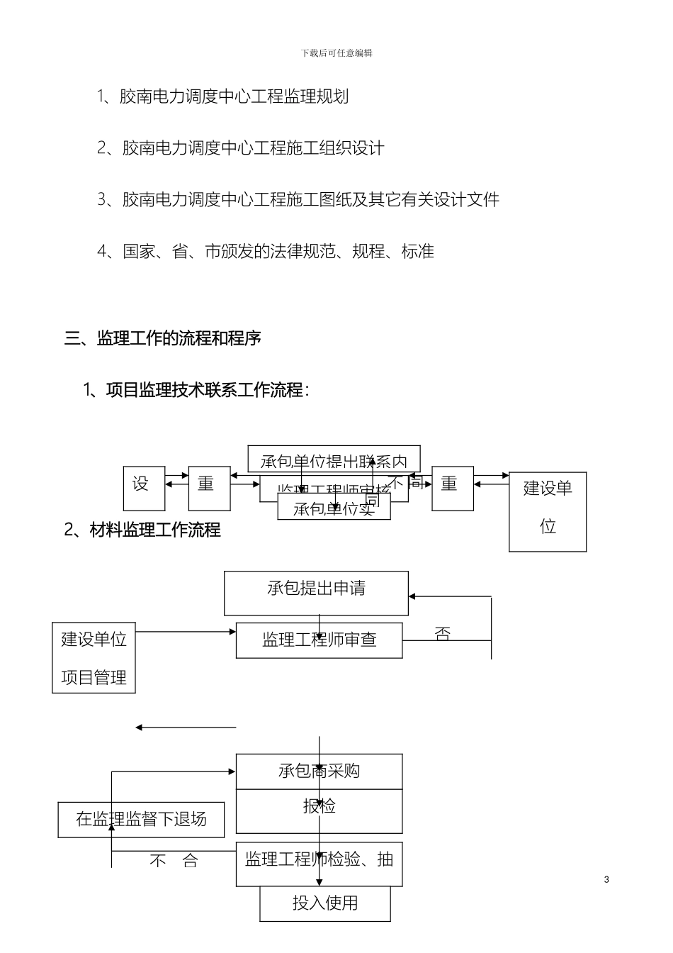 胶南市电力调度中心监理细则范本_第3页