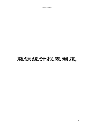 能源统计报表制度模板