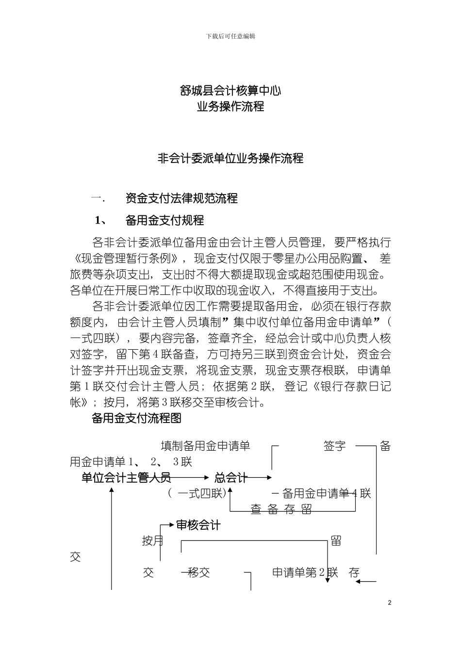 舒城县会计核算中心业务处理操作流程舒城县国库集中模板_第2页