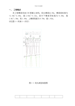 舾装码头现浇横梁施工方案模板