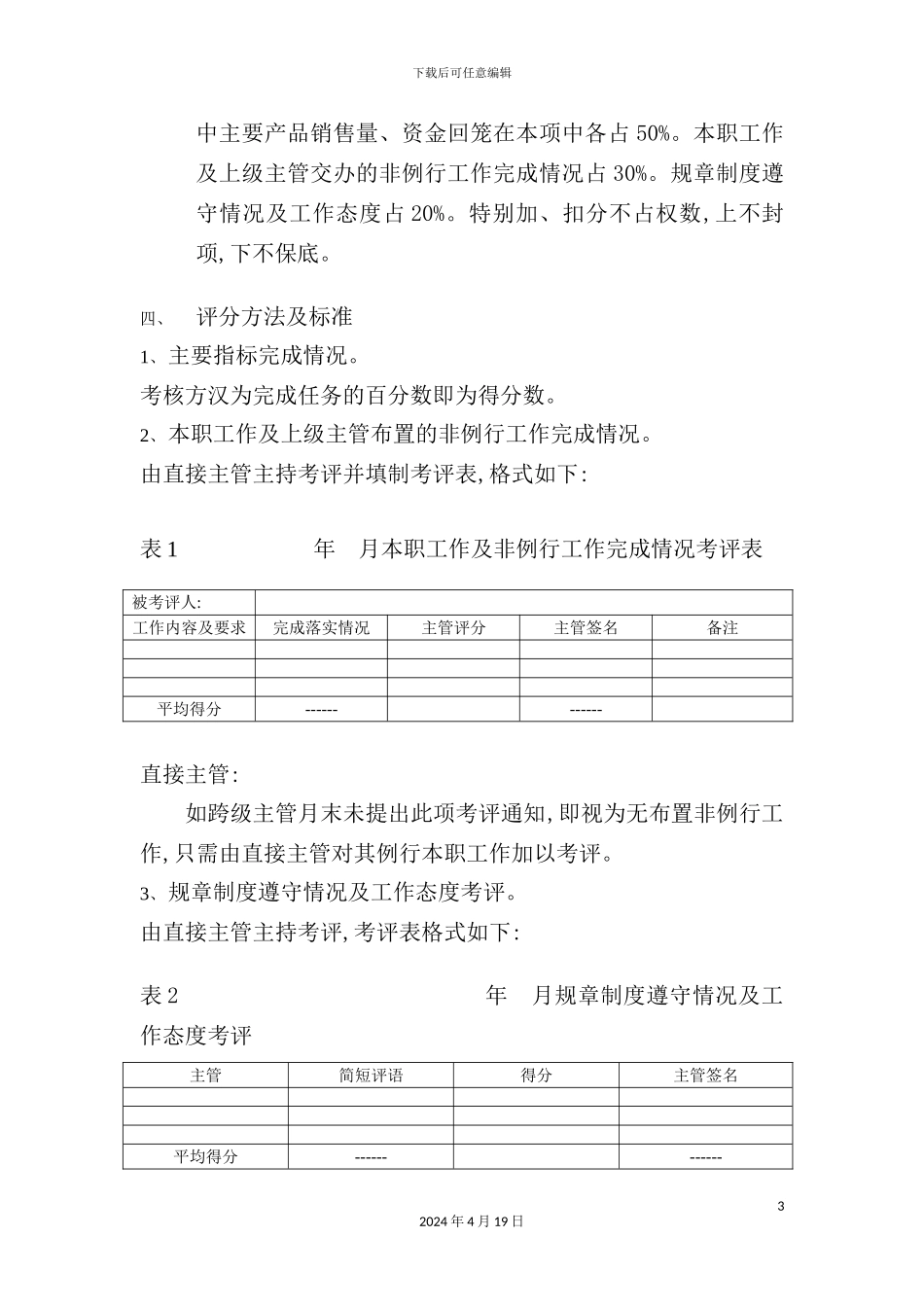 营销人员考核及奖罚方案_第3页