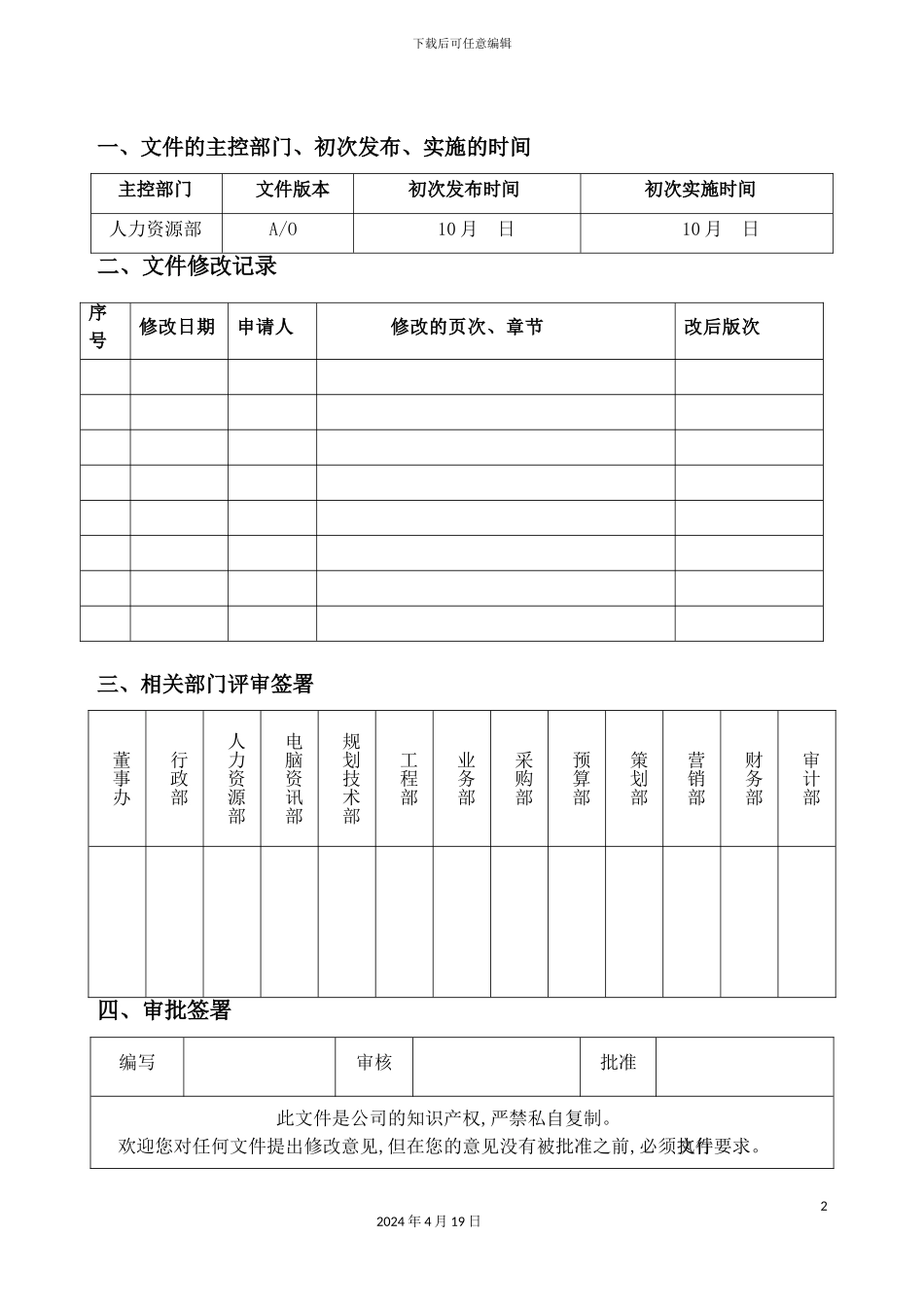 营销部组织架构及职务说明书_第2页